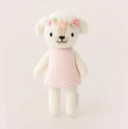 Peluche avec jolie boîte - tiny prime 6" - Charlotte le chien - Cuddle + Kind - Boutique Kaki Lilas