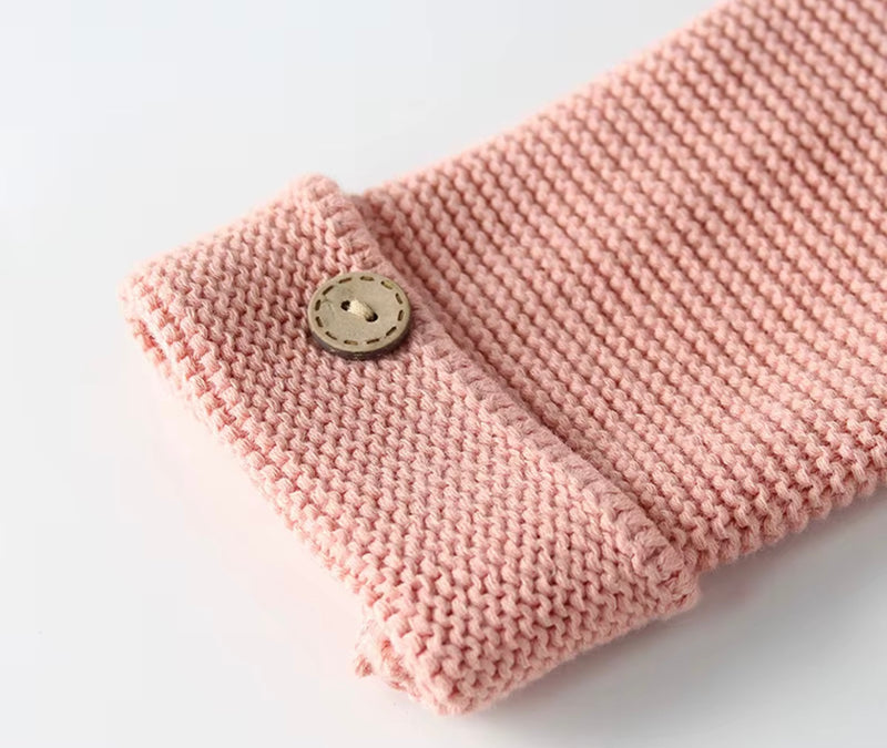 Load image into Gallery viewer, Cardigan bébé tricot coton – Rose Blush - Boutique Kaki Lilas
