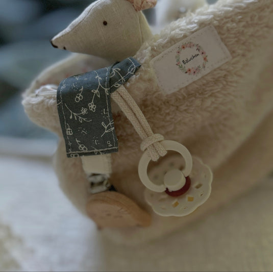 Attache-suce en coton – chat - Boutique Kaki Lilas