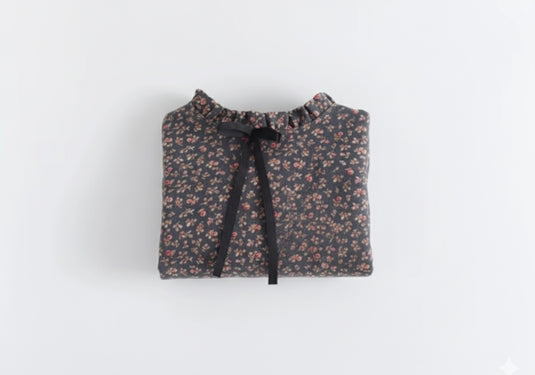 Robes fille d’automne en coton doux – Motifs fleuris élégants - Boutique Kaki Lilas