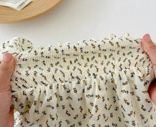 Cache-couches bébé manches bouffantes chic en coton – Kali - Boutique Kaki Lilas