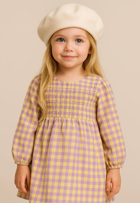 Béret bébé fille 0-3 ans en coton doux – Kaki Lilas - Boutique Kaki Lilas