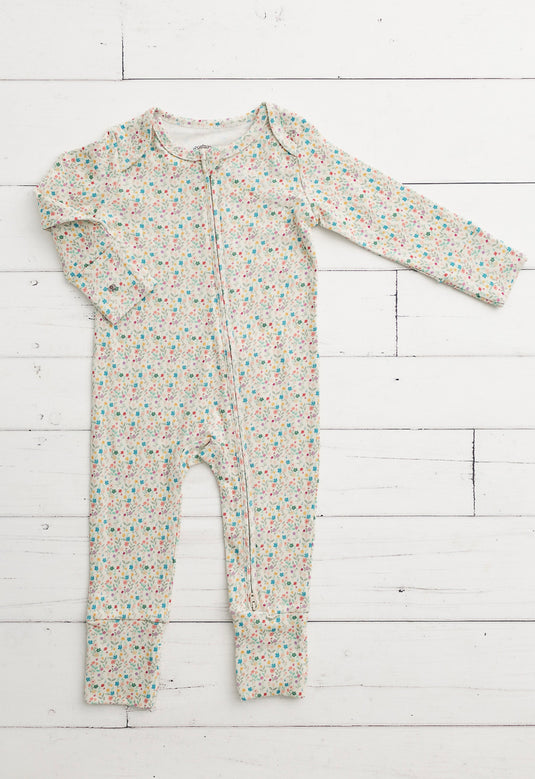 Barboteuse bébé coton bio motif petites fleurs – Kaki Lilas - Boutique Kaki Lilas