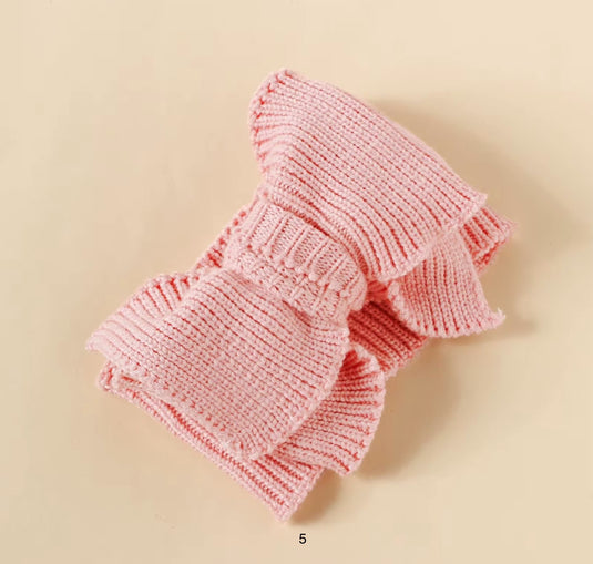 Bandeau tricoté en coton biologique avec noeud papillon Kali - Boutique Kaki Lilas
