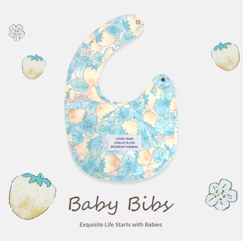 Chargez l&#39;image dans la visionneuse de la galerie, Bavoir bébé en coton motif fleuri – Kali - Boutique Kaki Lilas
