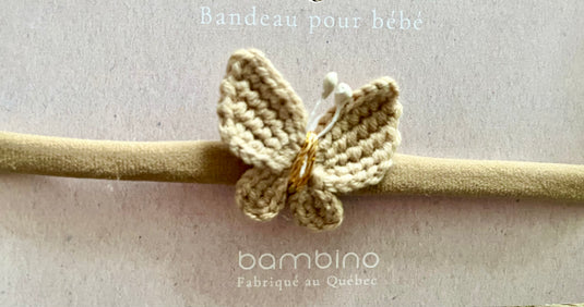 Bandeaux pour bébé avec fleur - Boutique Kaki Lilas