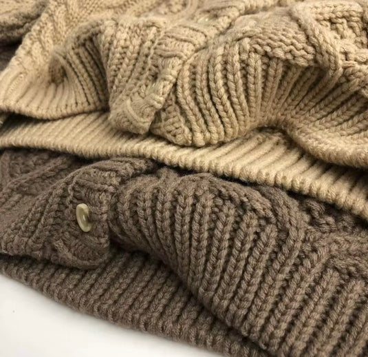 Cardigan pour filles automne-hiver tricoté – Kali - Boutique Kaki Lilas
