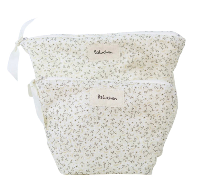 Sac à cosmétiques format moyen couleur vert pâle - Boutique Kaki Lilas
