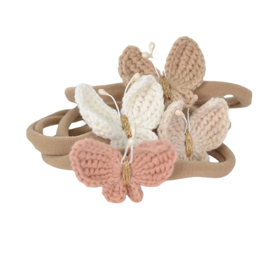 Bandeau bébé fleuri fait main
