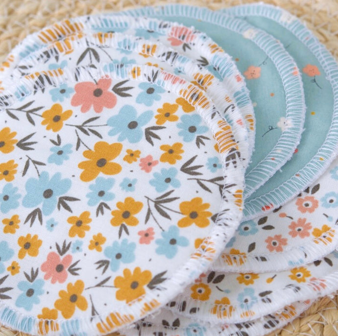 Lingettes démaquillantes en coton et ratine de bambou - Boutique Kaki Lilas