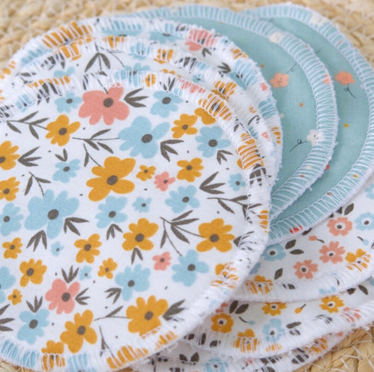 Lingettes démaquillantes en coton et ratine de bambou - Boutique Kaki Lilas