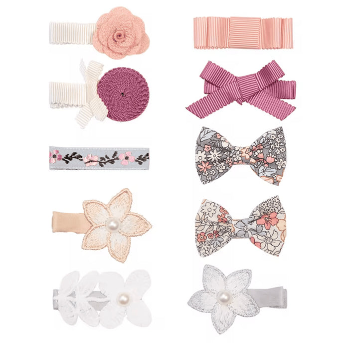 Ensemble de 10 clips à cheveux bébé fille – Kali April - Boutique Kaki Lilas