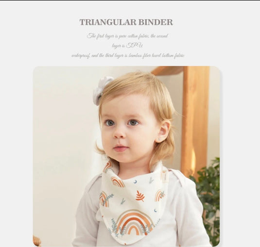 Ensemble de 3 bavoirs bandana bébé en coton – Kali - Boutique Kaki Lilas