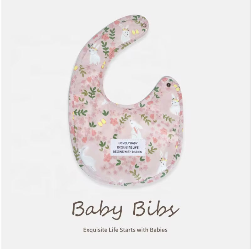 Chargez l&#39;image dans la visionneuse de la galerie, Bavoir bébé en coton motif fleuri – Kali - Boutique Kaki Lilas
