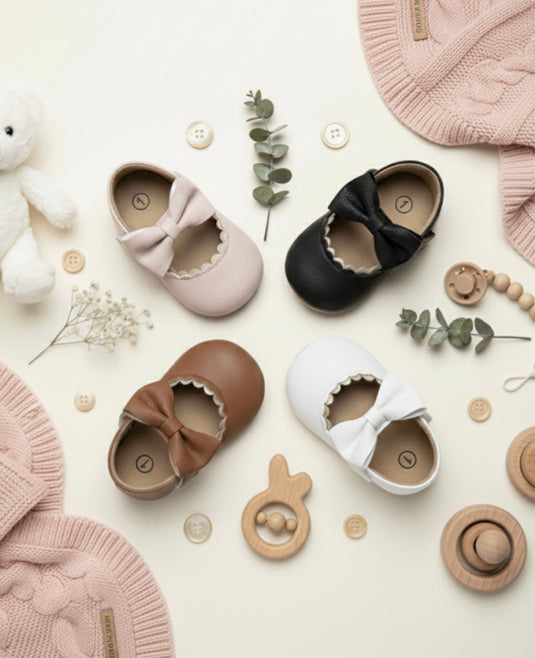 Chaussures bébé fille Mary Jane en cuir souple