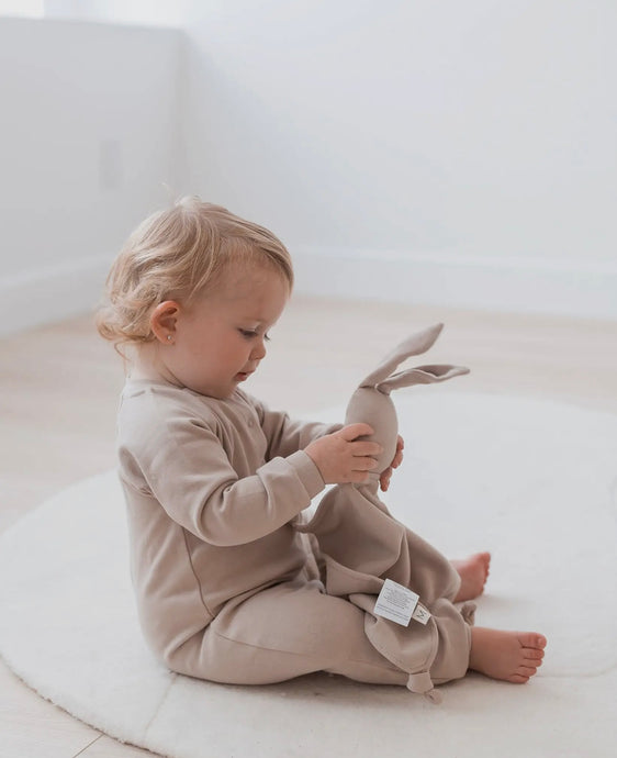 Doudou Brushed bunny - Avoine coton bio - Boutique Kaki Lilas
