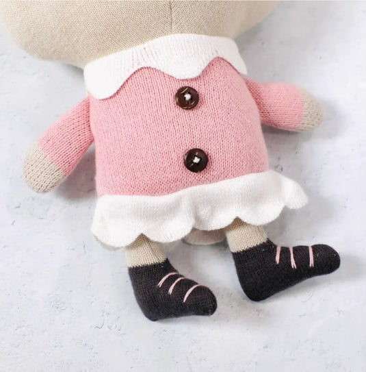 Peluche faite mains en coton bio Frankie bear et l’infirmière ours
