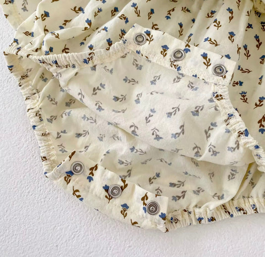 Cache-couches bébé manches bouffantes chic en coton – Kali - Boutique Kaki Lilas