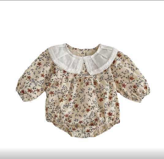 Cache-couches bébé fleuri rosé en coton doux – Kali - Boutique Kaki Lilas