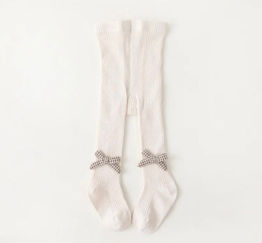 Collants bébé fille en coton avec fleurs brodées – Kali - Boutique Kaki Lilas