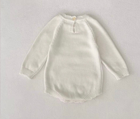 Combinaison bébé fille en tricot doux à motifs fleuris – Kali