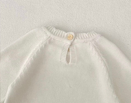 Combinaison bébé fille en tricot doux à motifs fleuris – Kali