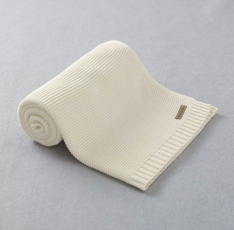 Chargez l&#39;image dans la visionneuse de la galerie, Couverture tricotée bébé en coton 100 % – Modèle Kali - Boutique Kaki Lilas
