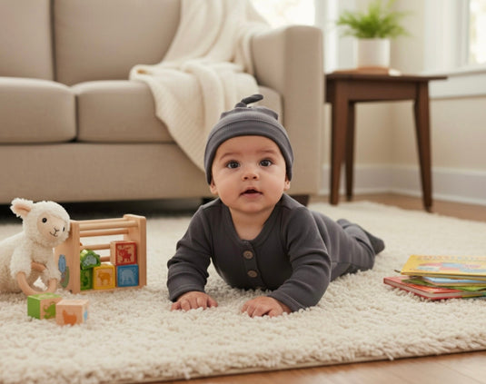 Dormeuse bébé garçon en coton – Douceur et confort