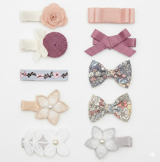 Clips à cheveux bébé fille lot de 10 – Kali April