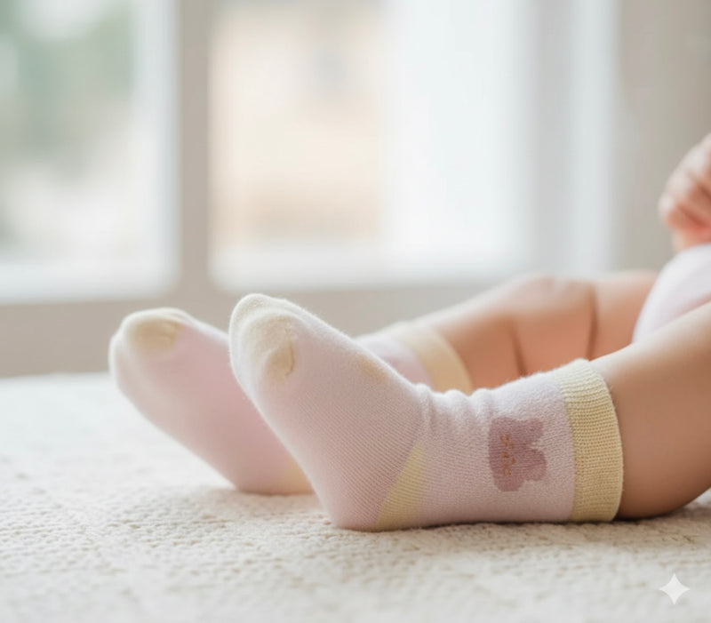 Chargez l&#39;image dans la visionneuse de la galerie, Chaussettes bébé en coton – Blush - Boutique Kaki Lilas
