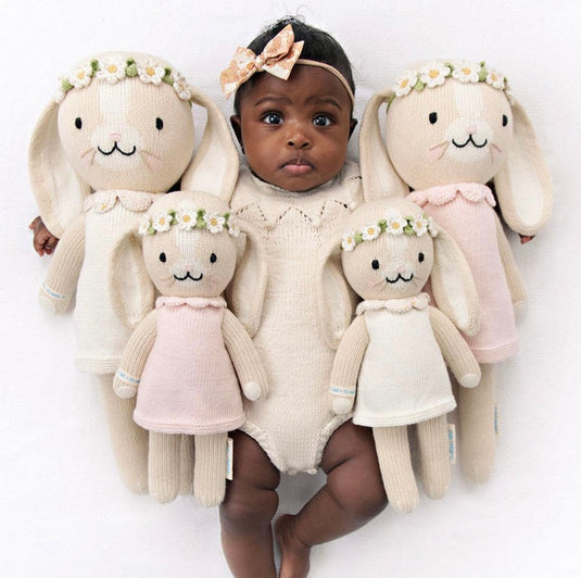 Peluche - Hannah le lapin rose - Cuddle + Kind - Boutique Kaki Lilas