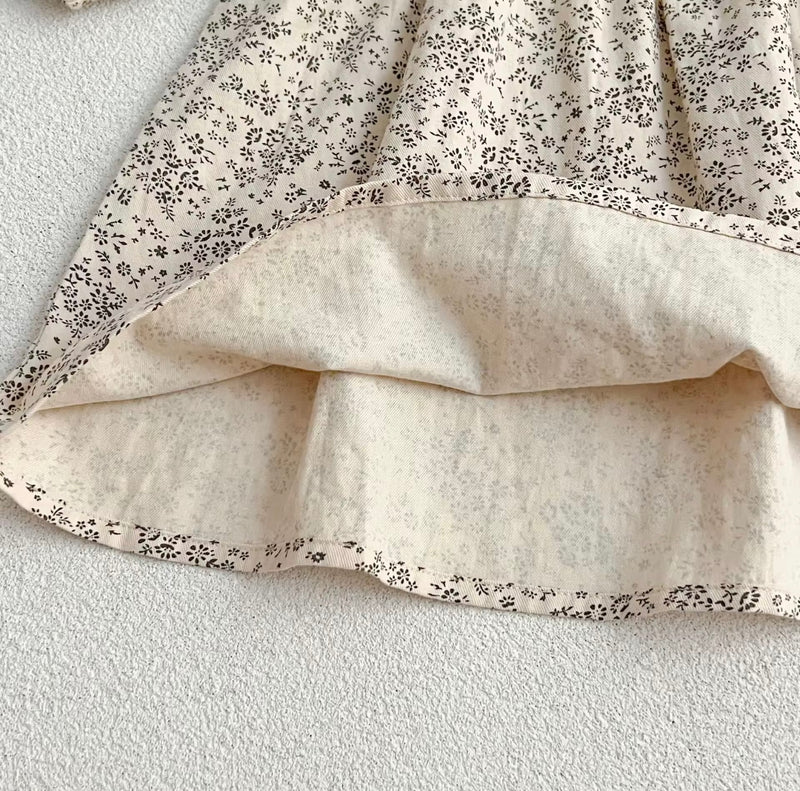 Load image into Gallery viewer, Robe fille à manches longues imprimé fleuri doux – Modèle Kali - Boutique Kaki Lilas
