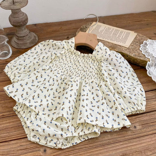 Cache-couches bébé manches bouffantes chic en coton – Kali - Boutique Kaki Lilas
