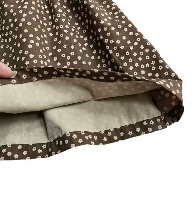 Chargez l&#39;image dans la visionneuse de la galerie, Robe bébé fille fleurie d’automne – Modèle Kali en coton doux et élégant - Boutique Kaki Lilas
