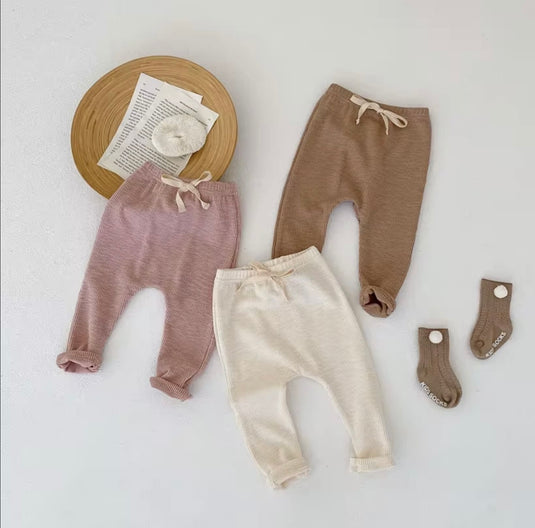 Legging bébé d’automne en coton doux et extensible – Modèle Kali - Boutique Kaki Lilas