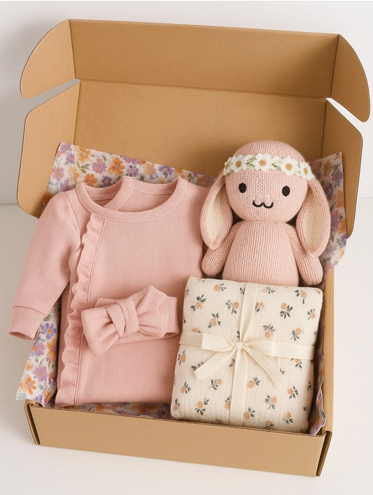 Coffret bébé Douceur Florale - Plus qu’un de disponible