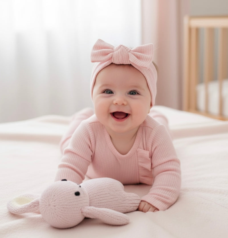 Chargez l'image dans la visionneuse de la galerie, Barboteuse bébé fille rose bohème chic en coton doux
