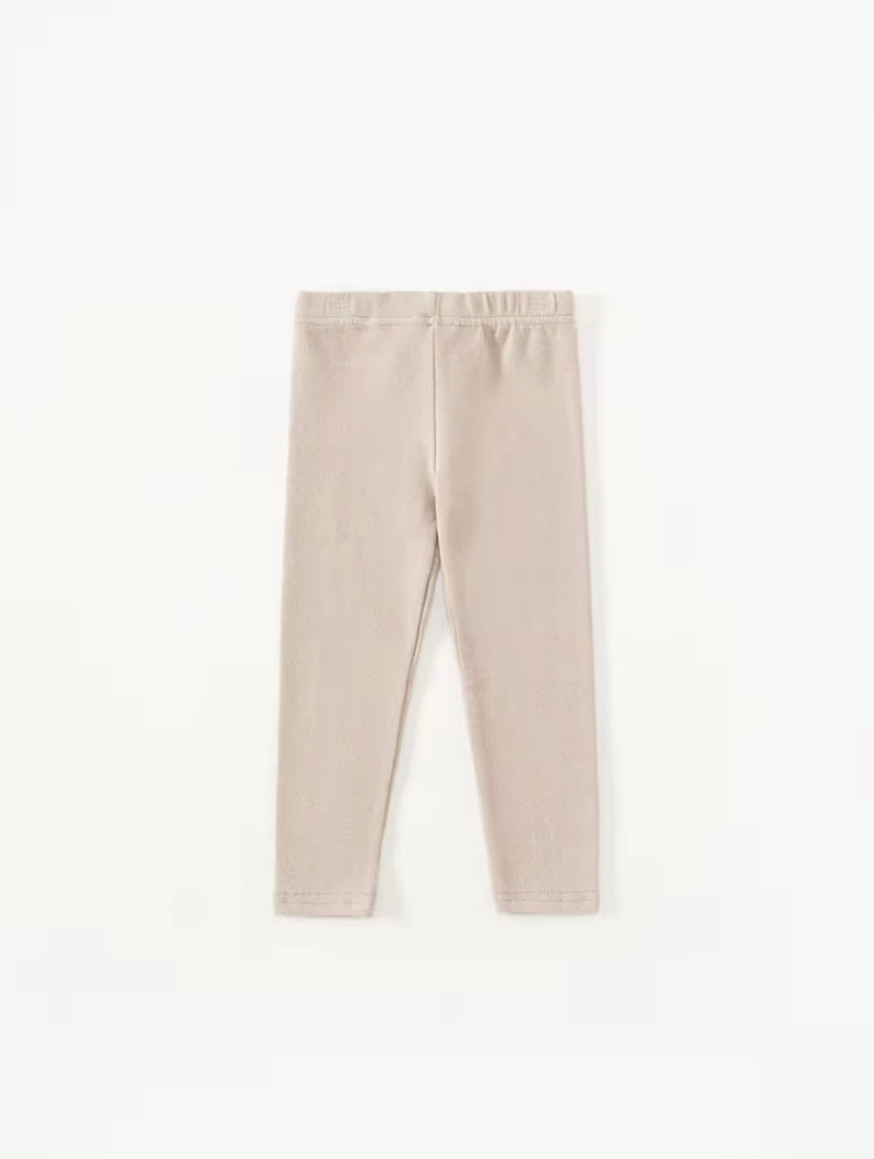 Chargez l&#39;image dans la visionneuse de la galerie, Leggings en coton doux pour filles – Kaki Lilas - Boutique Kaki Lilas

