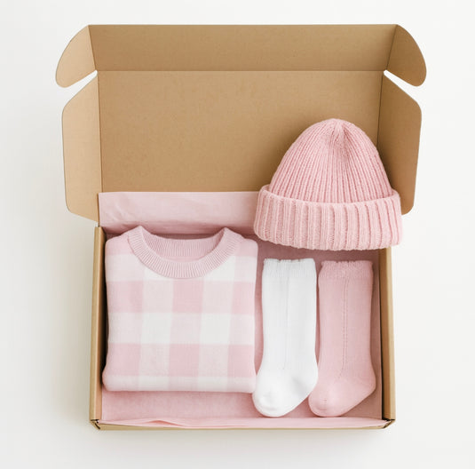 Coffret naissance bébé fille rose