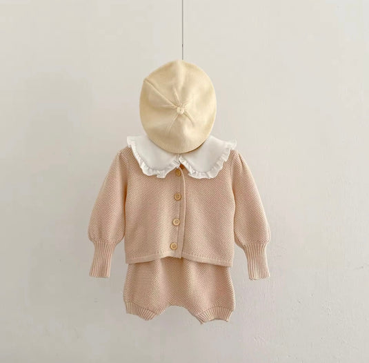 Ensemble en tricot vintage Kali bébé 3-6 mois - Boutique Kaki Lilas