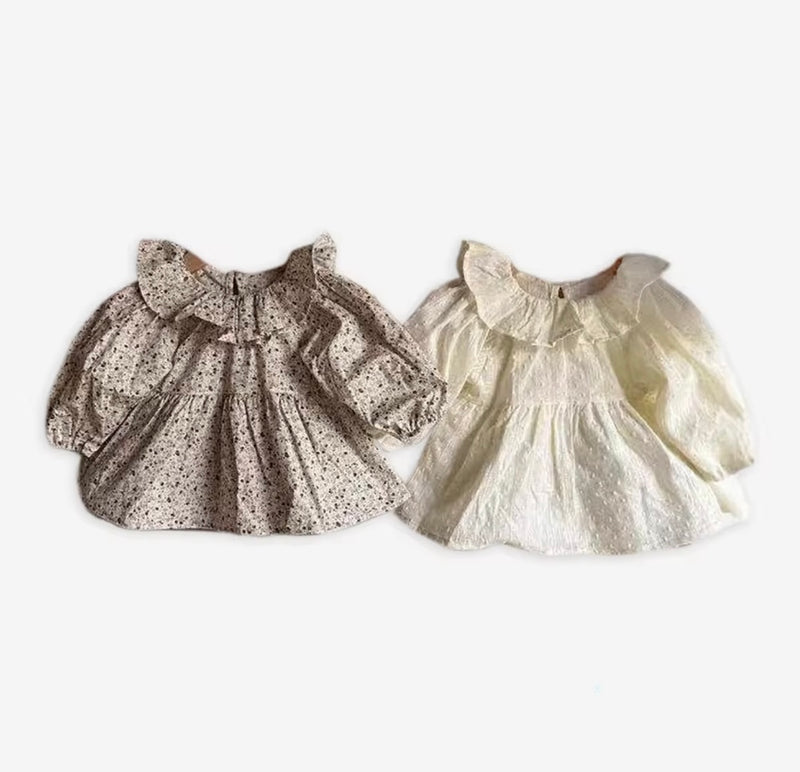 Chargez l&#39;image dans la visionneuse de la galerie, Chemise bébé imprimée fleurs – Blush - Boutique Kaki Lilas
