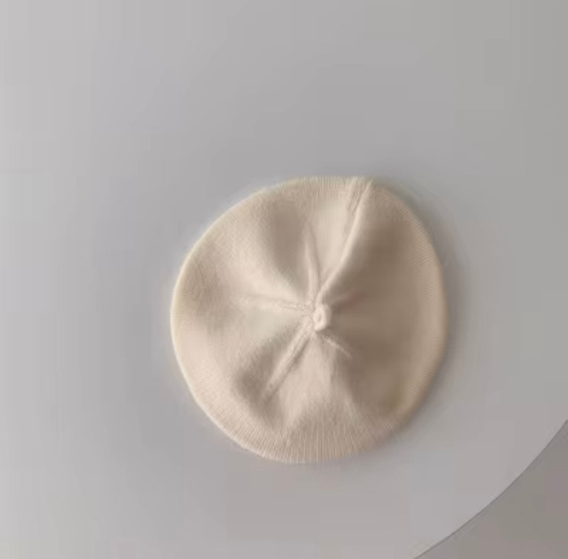 Load image into Gallery viewer, Béret bébé fille 0-3 ans en coton doux – Kaki Lilas - Boutique Kaki Lilas
