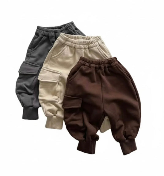 Pantalon enfant avec poche en coton doux et confortable – Modèle Kali - Boutique Kaki Lilas
