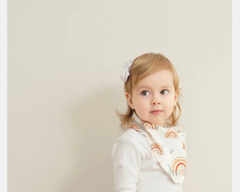 Chargez l&#39;image dans la visionneuse de la galerie, Ensemble de 3 bavoirs bandana bébé en coton – Kali - Boutique Kaki Lilas
