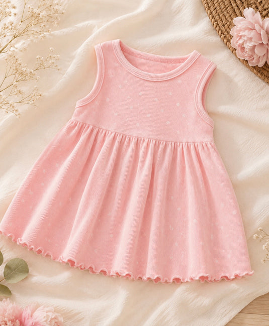 Robe fille Rosalie – 100 % coton respirant 🤍