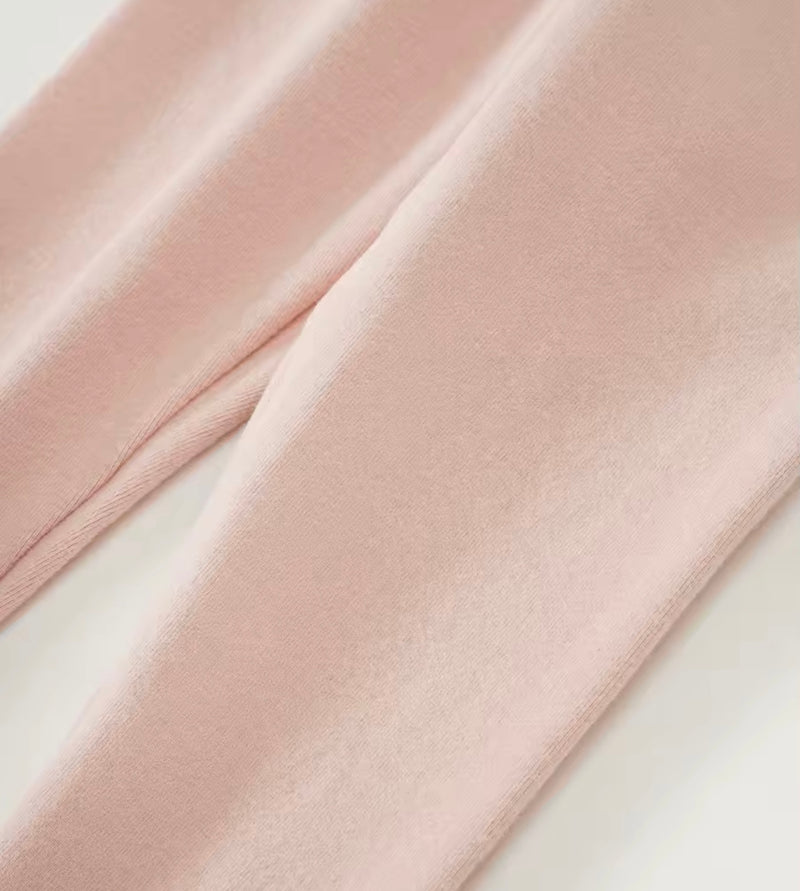Chargez l&#39;image dans la visionneuse de la galerie, Leggings en coton doux pour filles – Kaki Lilas - Boutique Kaki Lilas
