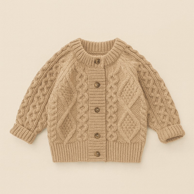 Chargez l&#39;image dans la visionneuse de la galerie, Cardigan pour filles automne-hiver tricoté – Kali
