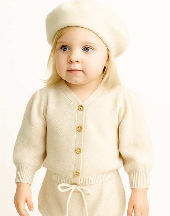 Ensemble en tricot vintage Kali bébé 3-6 mois - Boutique Kaki Lilas