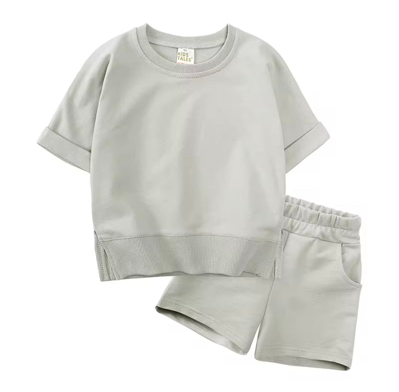 Chargez l'image dans la visionneuse de la galerie, Ensemble garçon t-shirt et short en coton – Kali
